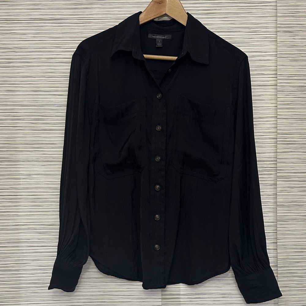 Banana Republic Balloon-Sleeve Safari Shirt Sz. S‎ - Picture 3 of 10
